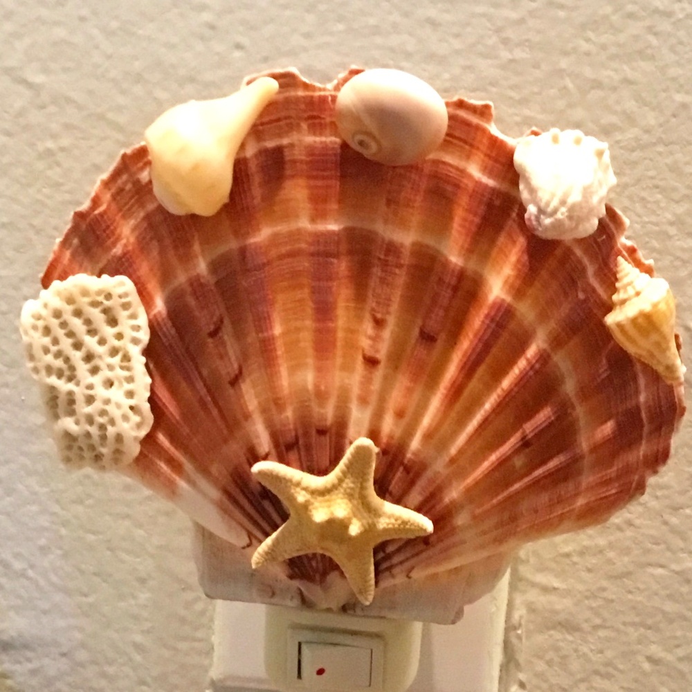 Beach Weddings Gifts Home decor seashell night light